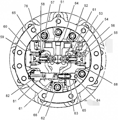 PC30/PC30-7/PC35/PC40 Graafmachine Onderdelen Reizen Plantary Gear 1st Carrier Assy